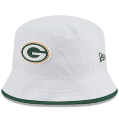 Green Bay Packers New Era 2025 NFL Training Camp Stretch Bucket Hat White