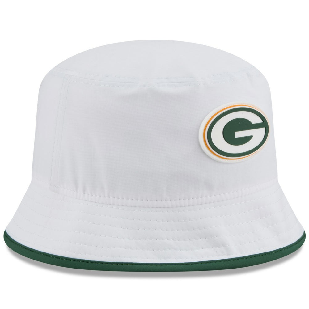 Green Bay Packers New Era 2025 NFL Training Camp Stretch Bucket Hat White