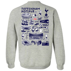 Tottenham Hotspur Vive La Fete Women's Impressions Artwork Pullover Sweatshirt Gray