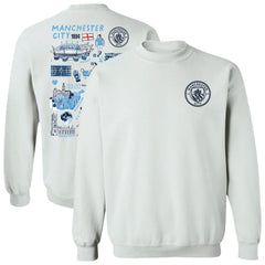 Manchester City Vive La Fete Women's Impressions Artwork Pullover Sweatshirt White