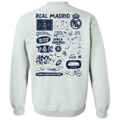 Real Madrid Vive La Fete Women's Impressions Artwork Pullover Sweatshirt White