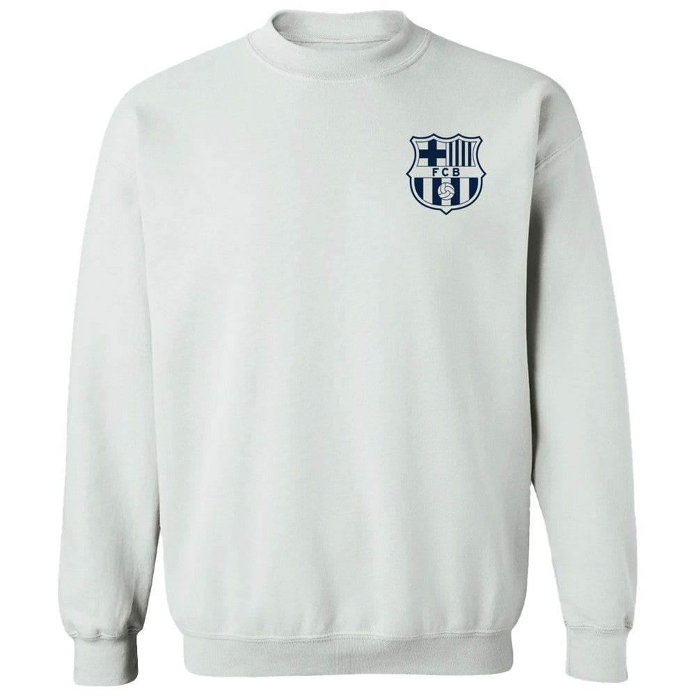 Barcelona Vive La Fete Women's Impressions Artwork Pullover Sweatshirt White