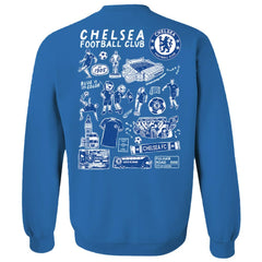 Chelsea Vive La Fete Women's Impressions Artwork Pullover Sweatshirt Blue