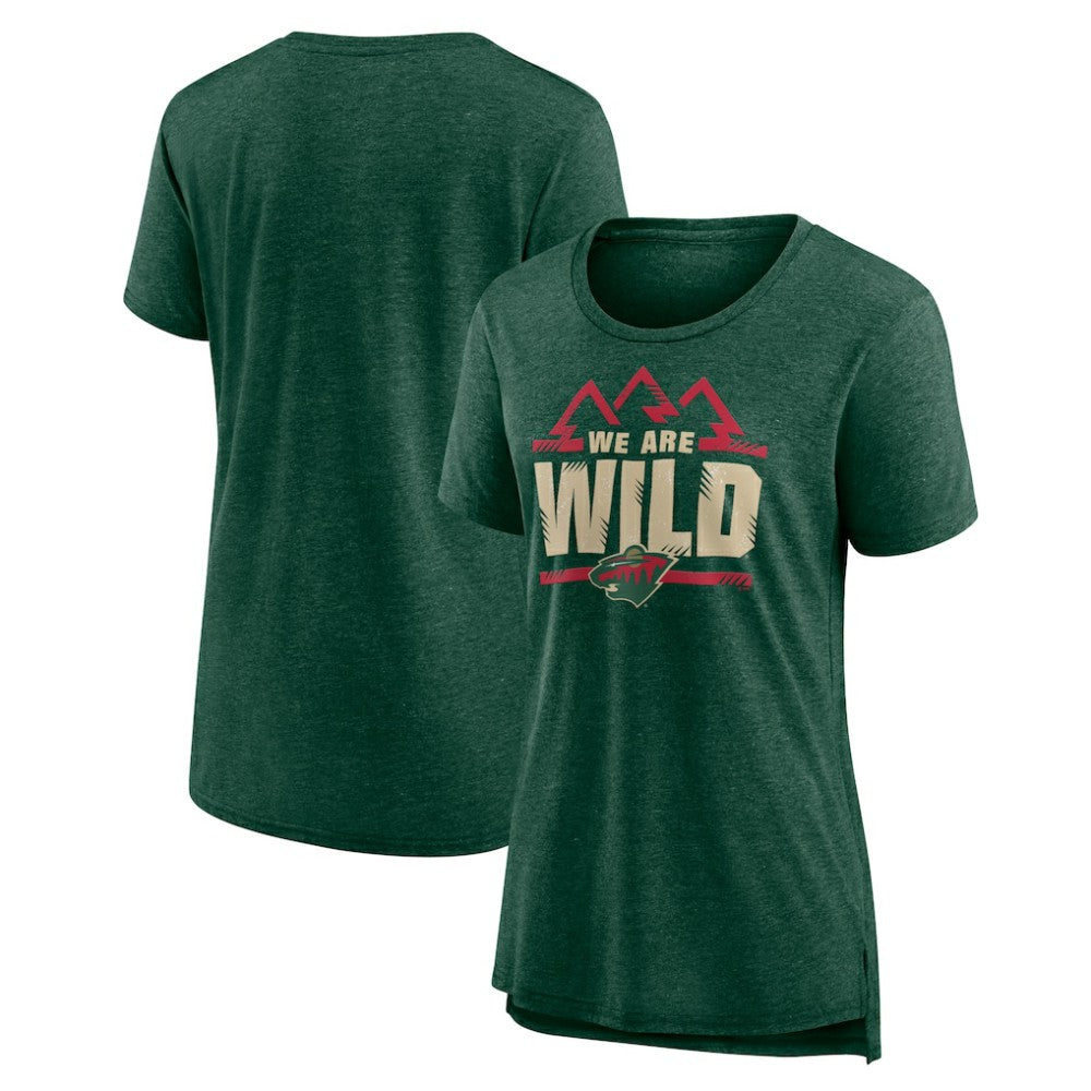 Minnesota Wild Women's Shout Out Tri-Blend T-Shirt - Green - NHL 202551191