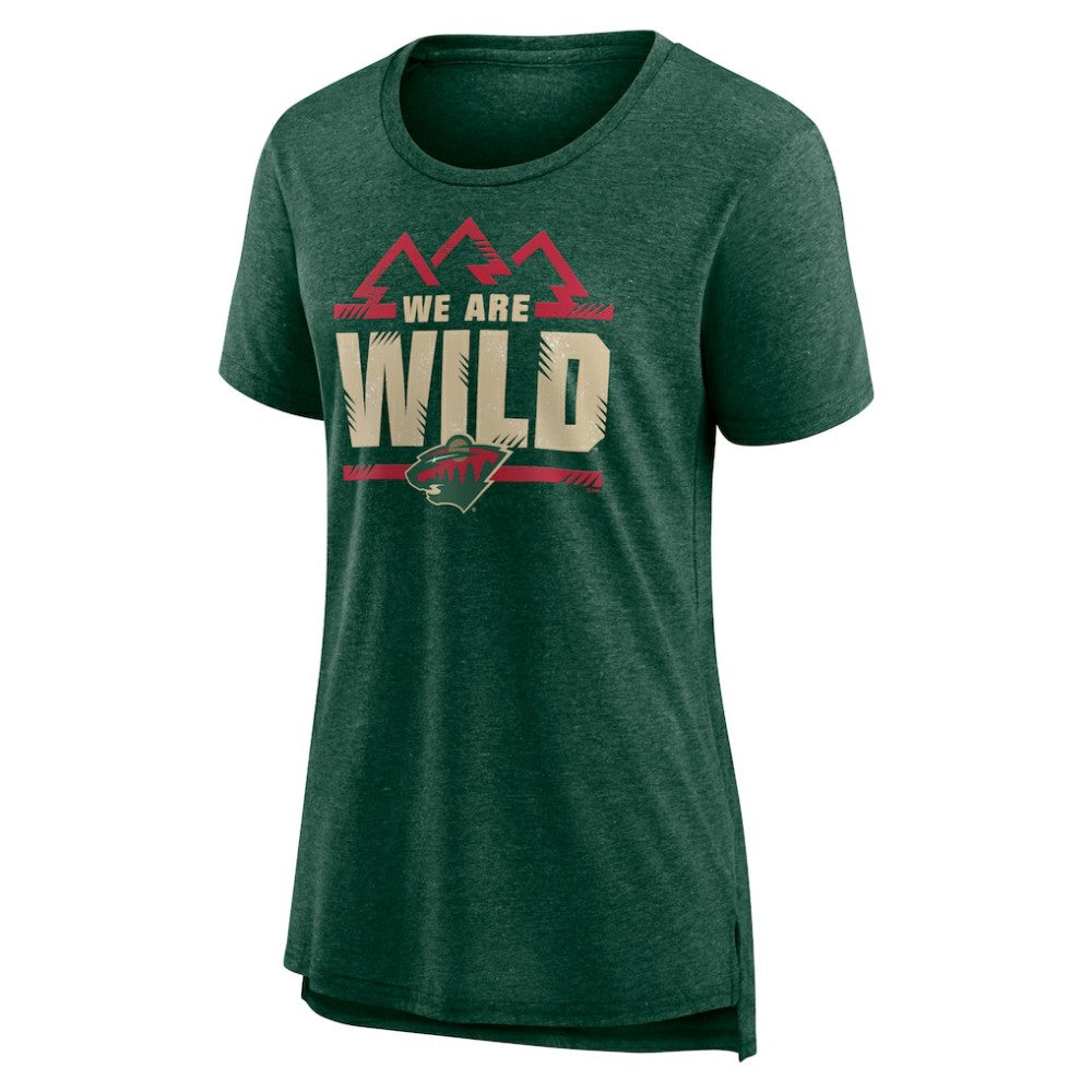 Minnesota Wild Women's Shout Out Tri-Blend T-Shirt - Green - NHL 202551191