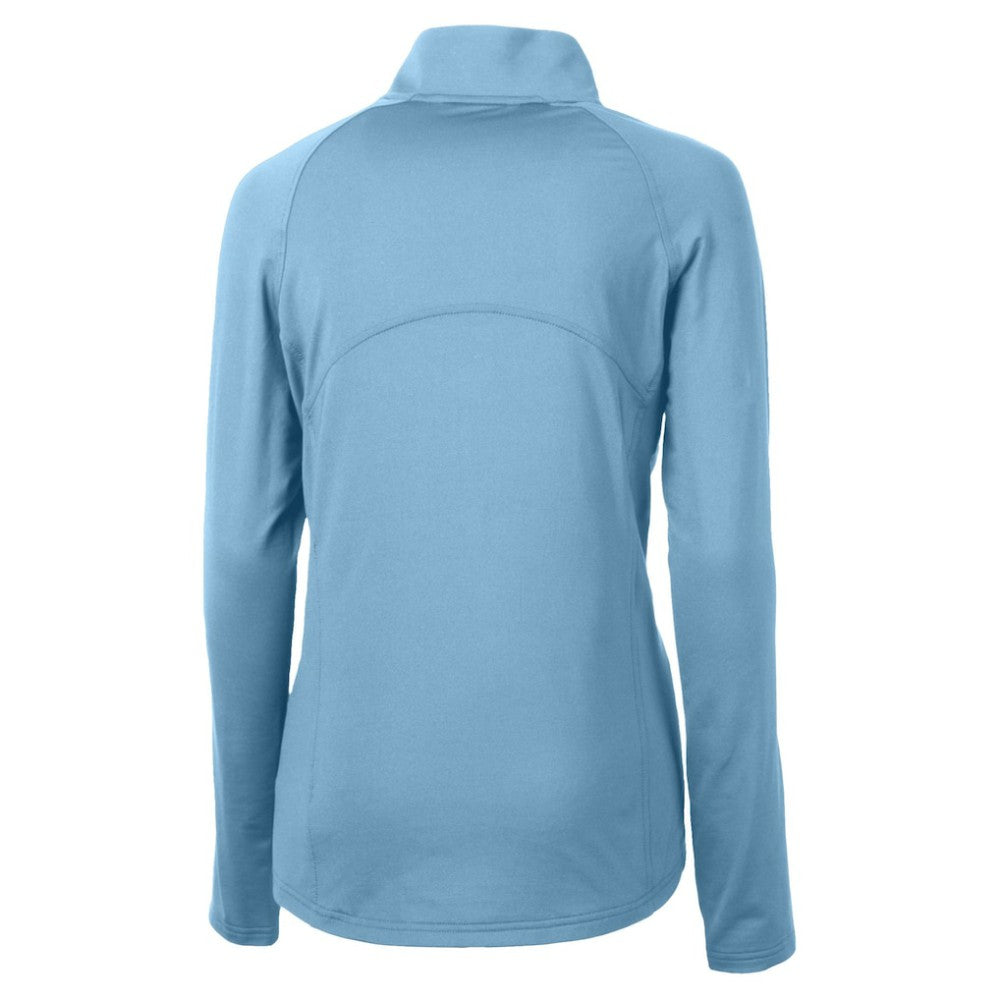 Arizona Diamondbacks Cutter & Buck Women's Raglan Adapt Eco Knit Stretch Recycled Half-Zip Top - Powder Blue - MLB Lifestyle