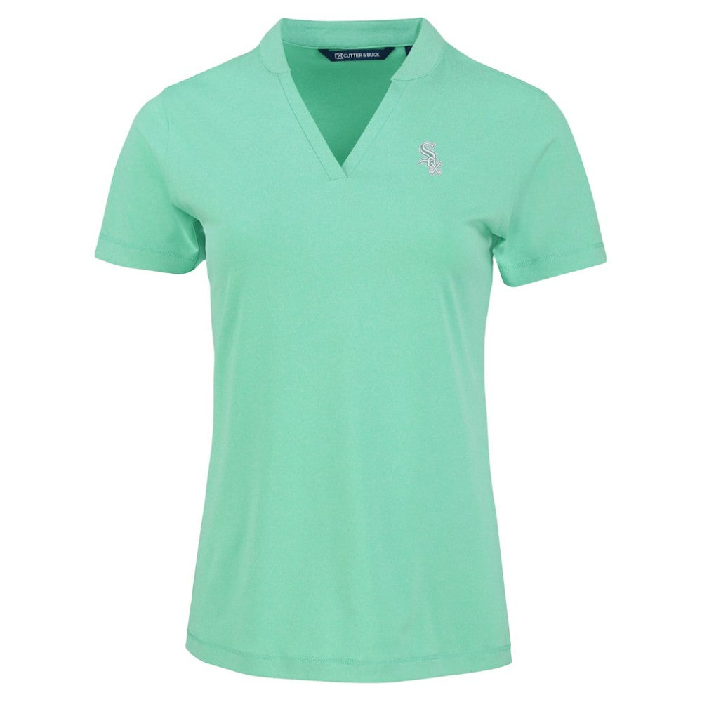 Chicago White Sox Cutter & Buck Forge Heathered Stretch Blade Top - Heather Mint - MLB Sale