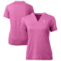 Detroit Tigers Cutter & Buck Forge Heathered Stretch Blade Top - Light Pink - MLB Discount