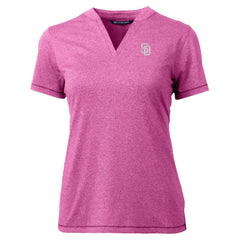 San Diego Padres Cutter & Buck Forge Heathered Stretch Blade Top - Light Pink - MLB on Sale
