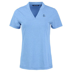 Boston Red Sox Cutter & Buck Forge Heathered Stretch Blade Top - Heather Powder Blue - MLB on Sale