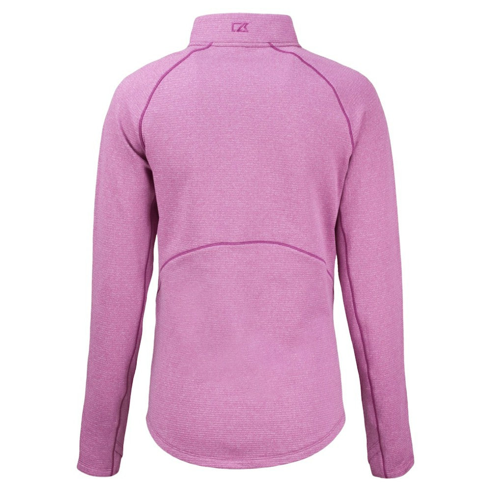 Washington Nationals Cutter & Buck Women's Peshastin Eco Fleece Recycled Half-Zip Jacket - Heather Light Pink - MLB Discount