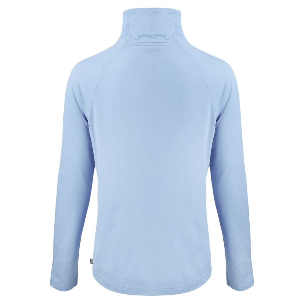 Philadelphia Phillies Cutter & Buck Women's Coastline Epic Comfort Eco Recycled Funnel Neck Pullover Top - Powder Blue - MLB Sale