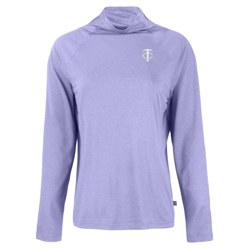 Minnesota Twins Cutter & Buck Women's Coastline Epic Comfort Eco Recycled Funnel Neck Pullover Top - Lavender - MLB Online