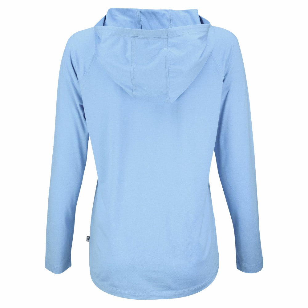 Milwaukee Brewers Cutter & Buck Women's Coastline Epic Comfort Eco Recycled Long Sleeve Hoodie T-Shirt - Powder Blue - MLB Sale