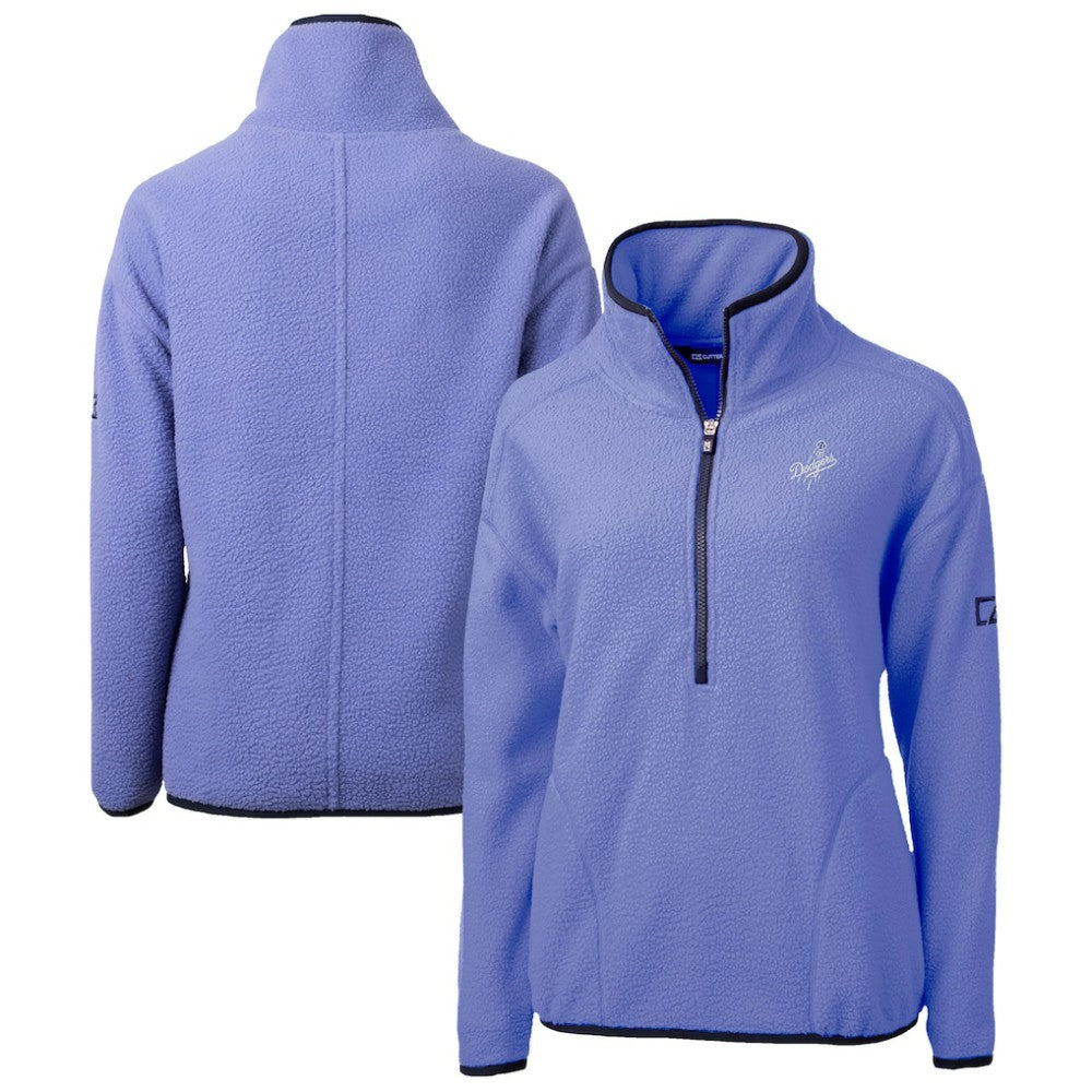 Los Angeles Dodgers Cutter & Buck Women's Cascade Eco Fleece Half-Zip Jacket - Lavender - MLB on Sale