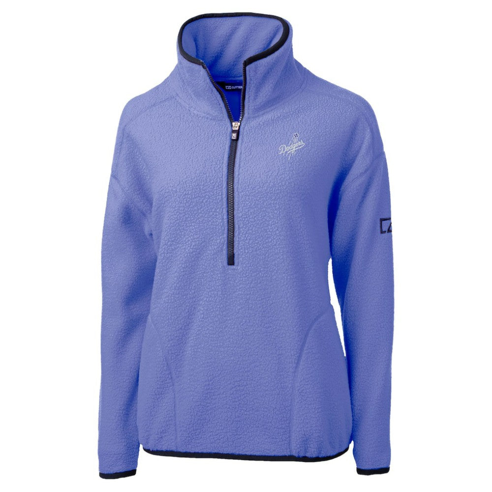 Los Angeles Dodgers Cutter & Buck Women's Cascade Eco Fleece Half-Zip Jacket - Lavender - MLB on Sale