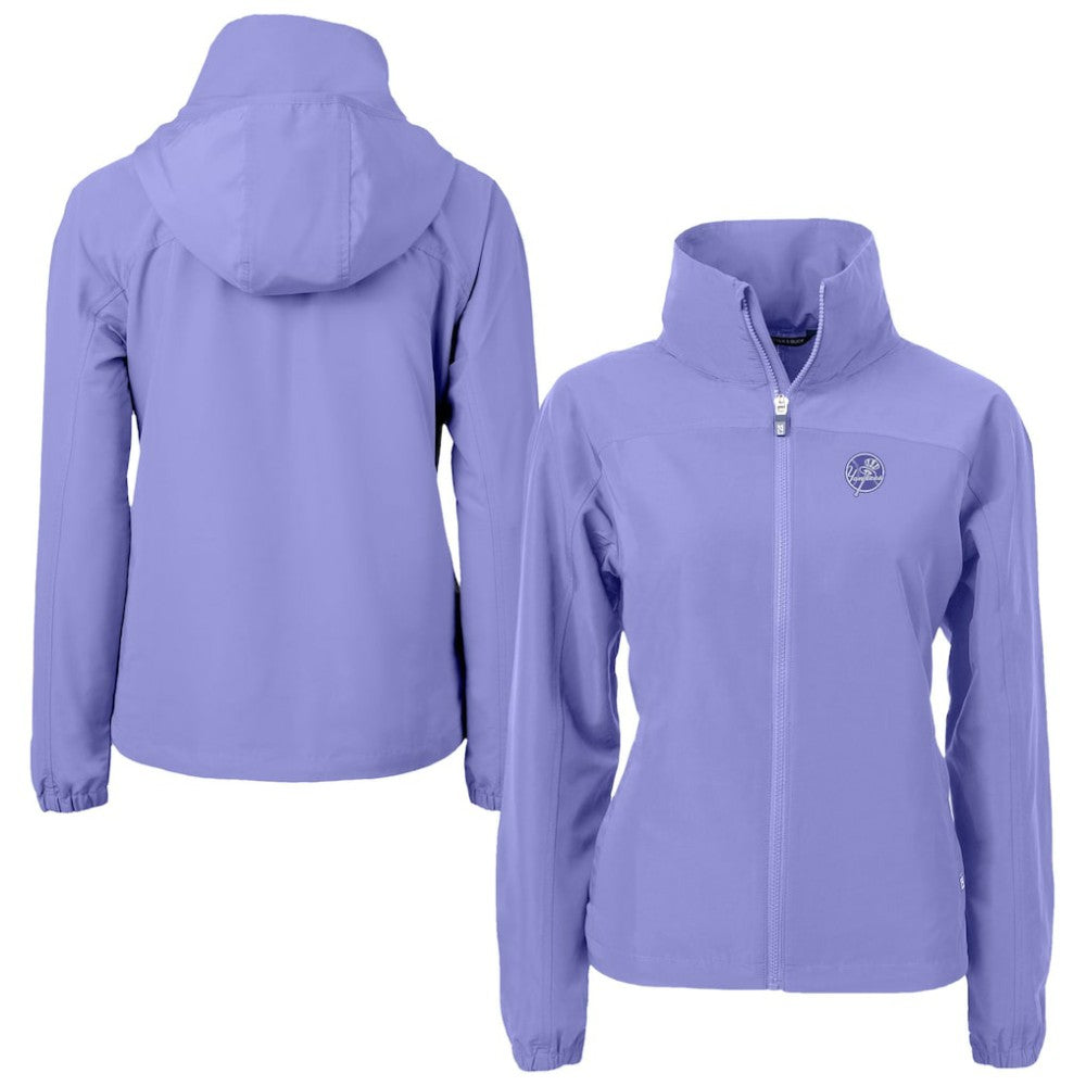 New York Yankees Cutter & Buck Women's Charter Eco Recycled Full-Zip Jacket - Lavender - MLB Online