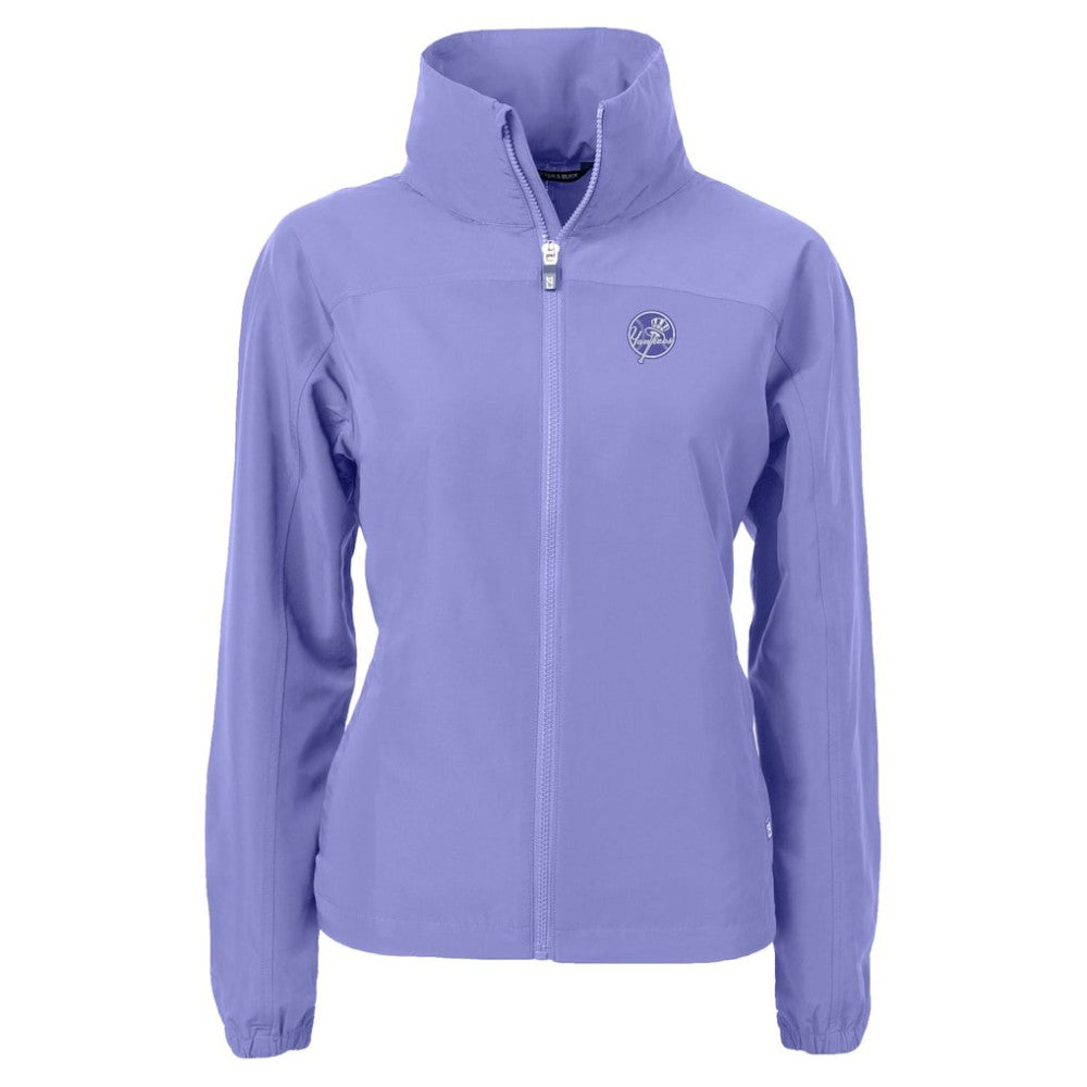 New York Yankees Cutter & Buck Women's Charter Eco Recycled Full-Zip Jacket - Lavender - MLB Online