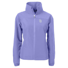San Diego Padres Cutter & Buck Women's Charter Eco Recycled Full-Zip Jacket - Lavender - MLB Online