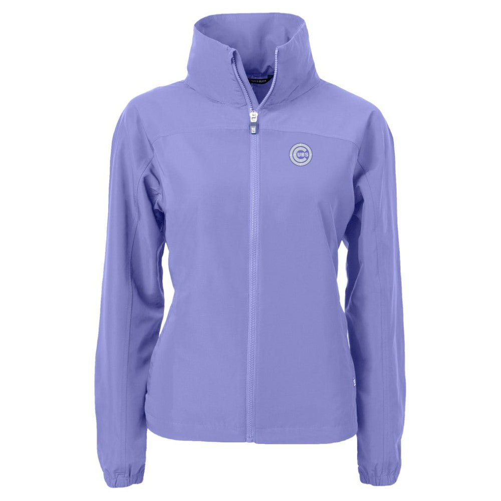 Chicago Cubs Cutter & Buck Women's Charter Eco Recycled Full-Zip Jacket - Lavender - MLB on Sale