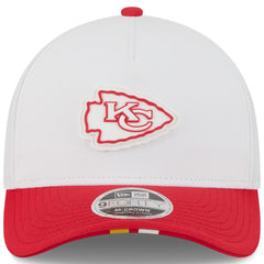 Kansas City Chiefs New Era Youth 2025 NFL Training Camp A-Frame 9FORTY Adjustable Hat White/Red