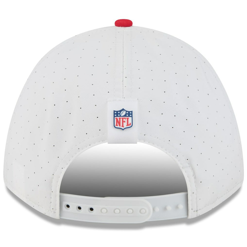 Kansas City Chiefs New Era Youth 2025 NFL Training Camp A-Frame 9FORTY Adjustable Hat White/Red
