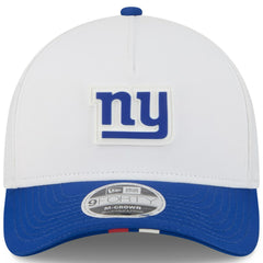 New York Giants New Era Youth 2025 NFL Training Camp A-Frame 9FORTY Adjustable Hat White/Royal