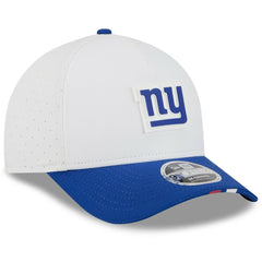 New York Giants New Era Youth 2025 NFL Training Camp A-Frame 9FORTY Adjustable Hat White/Royal