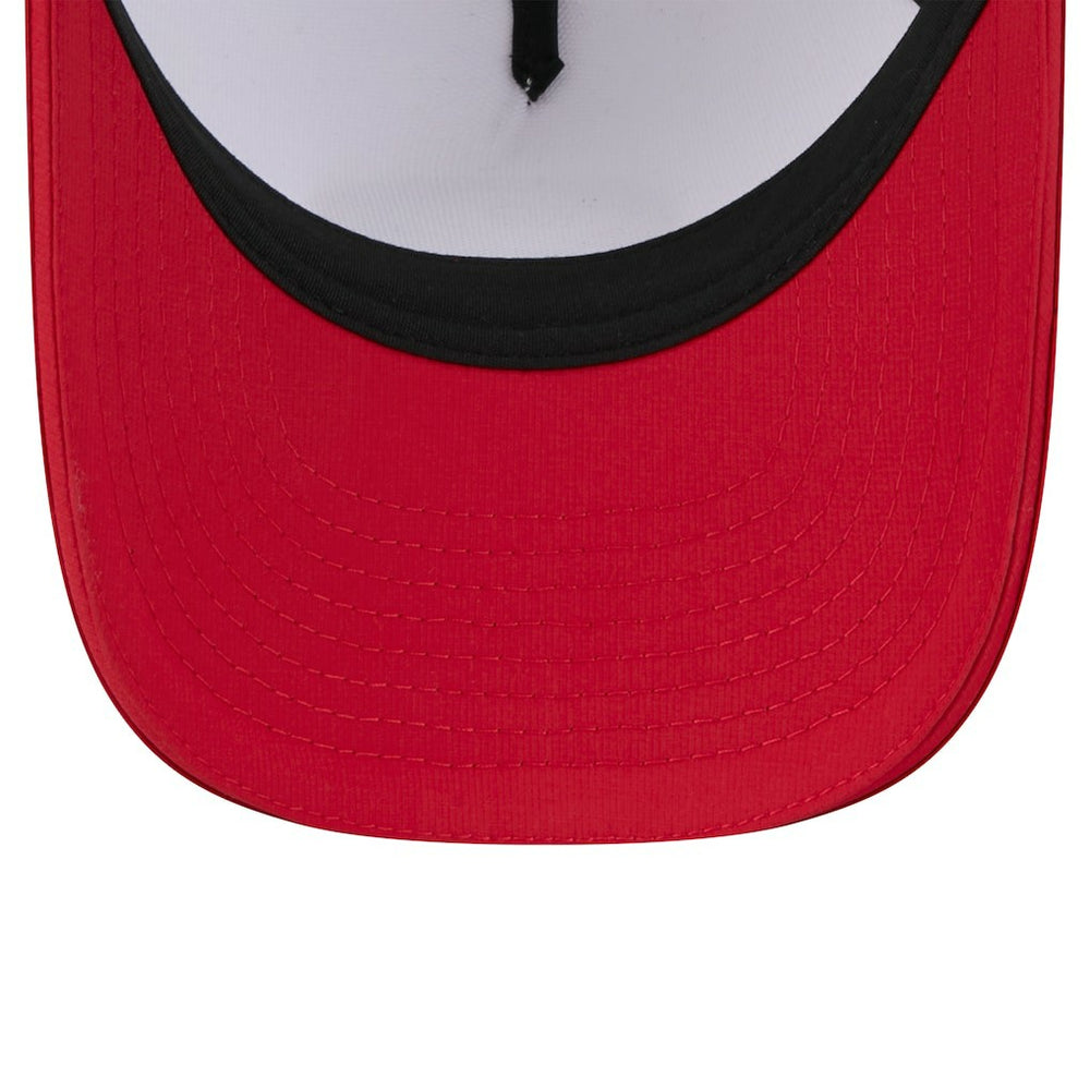 San Francisco 49ers New Era Youth 2025 NFL Training Camp A-Frame 9FORTY Adjustable Hat White/Scarlet