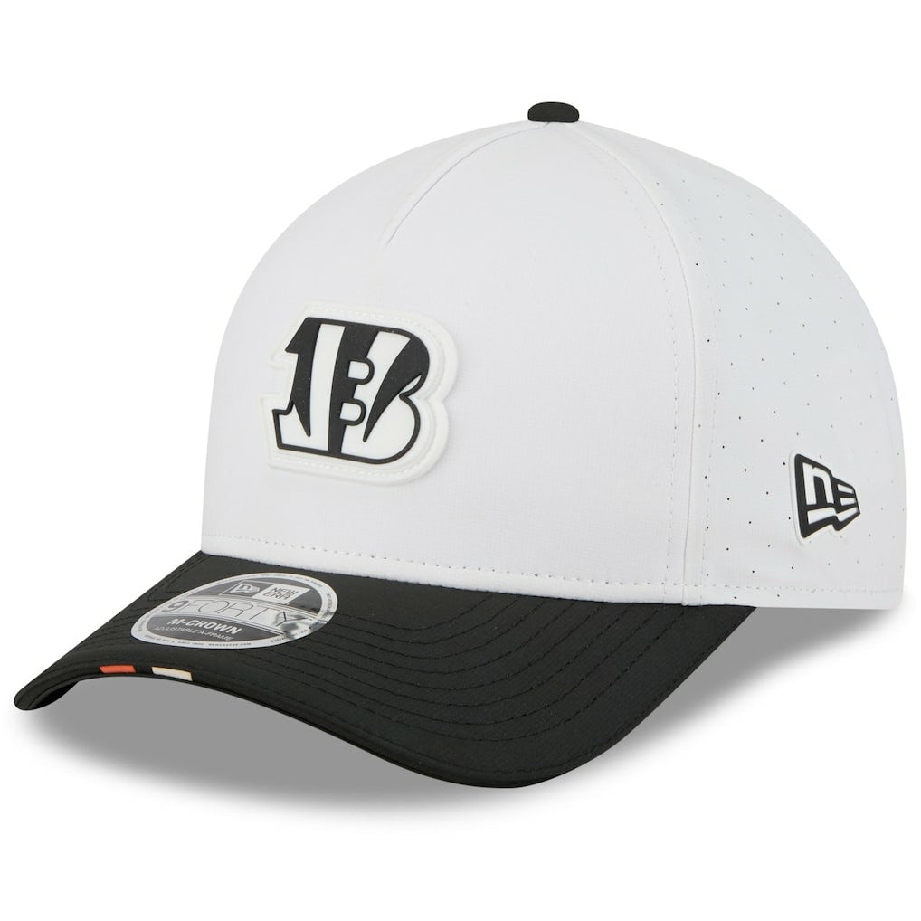 Cincinnati Bengals New Era Preschool 2025 NFL Training Camp A-Frame 9FORTY Adjustable Hat White/Black