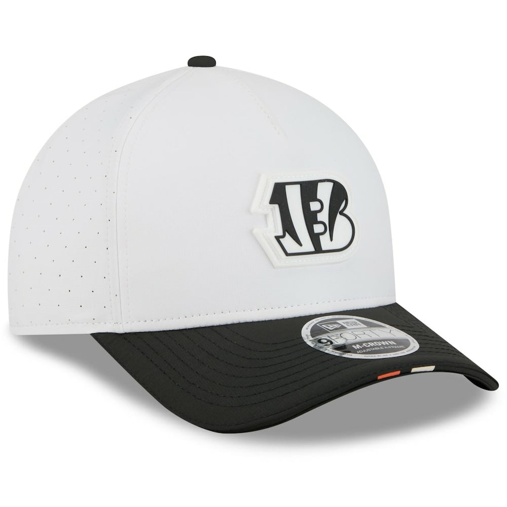 Cincinnati Bengals New Era Preschool 2025 NFL Training Camp A-Frame 9FORTY Adjustable Hat White/Black