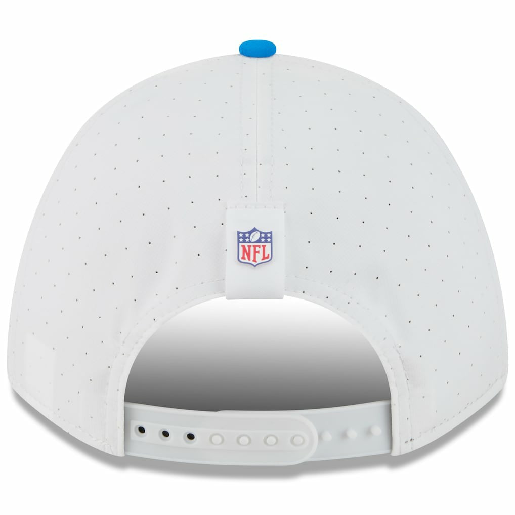 Detroit Lions New Era Youth 2025 NFL Training Camp A-Frame 9FORTY Adjustable Hat White/Blue