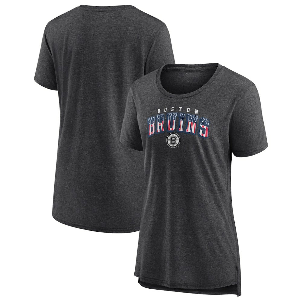 Boston Bruins Women's Proud Tri-Blend T-Shirt - Gray - NHL 202552474