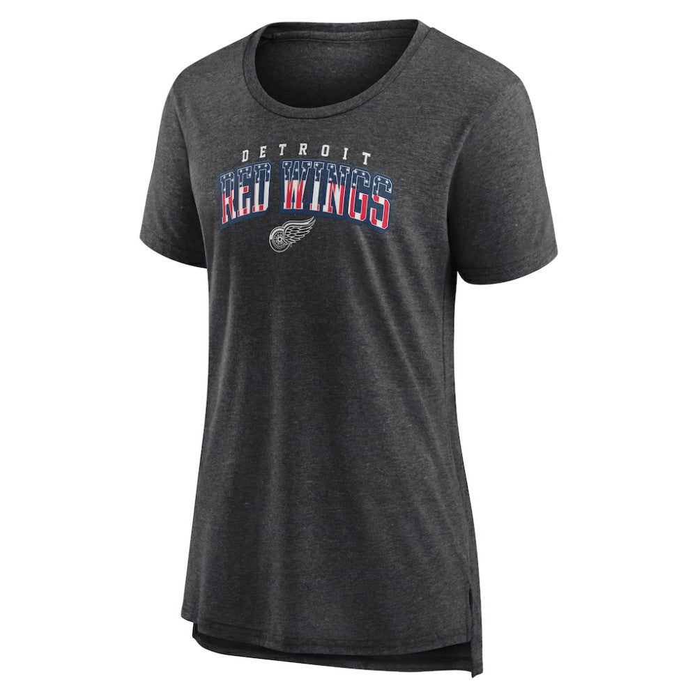 Detroit Red Wings Women's Proud Tri-Blend T-Shirt - Gray - NHL 202552481