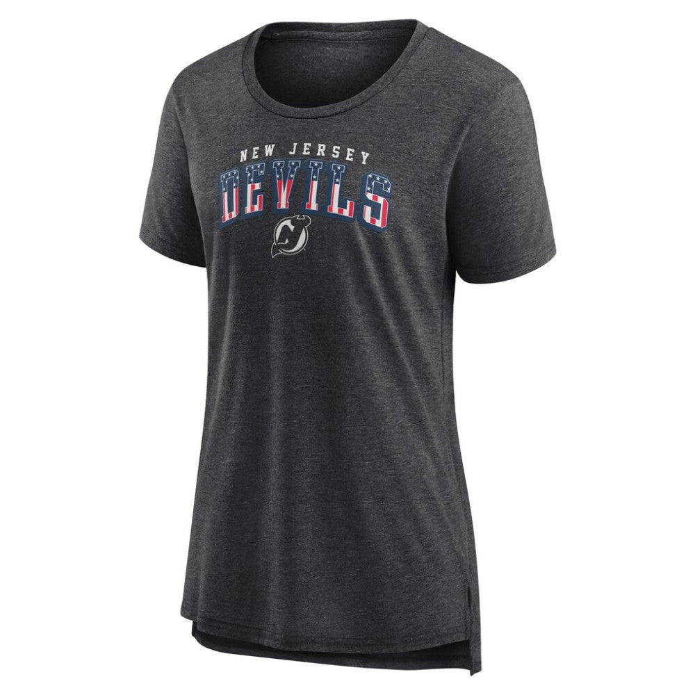 New Jersey Devils Women's Proud Tri-Blend T-Shirt - Gray - NHL 202552487