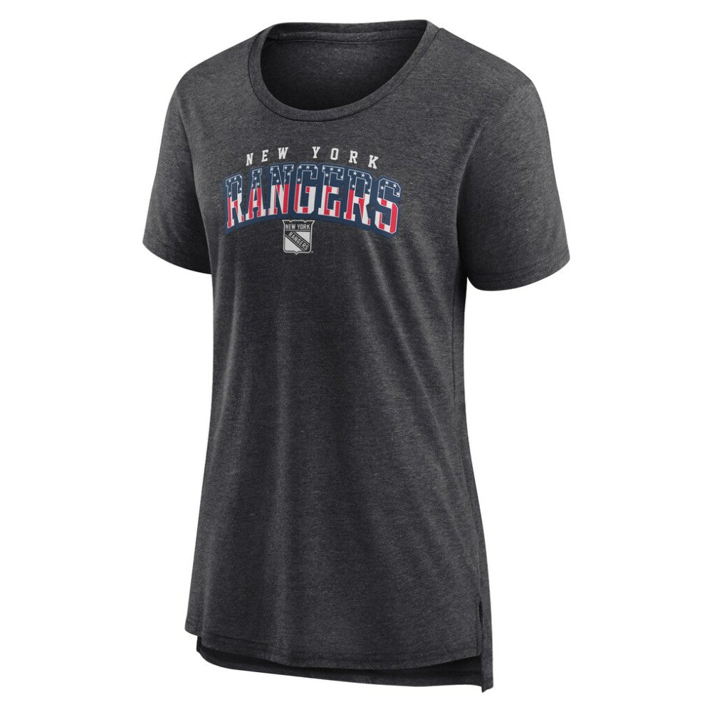 New York Rangers Women's Proud Tri-Blend T-Shirt - Gray - NHL 202552489