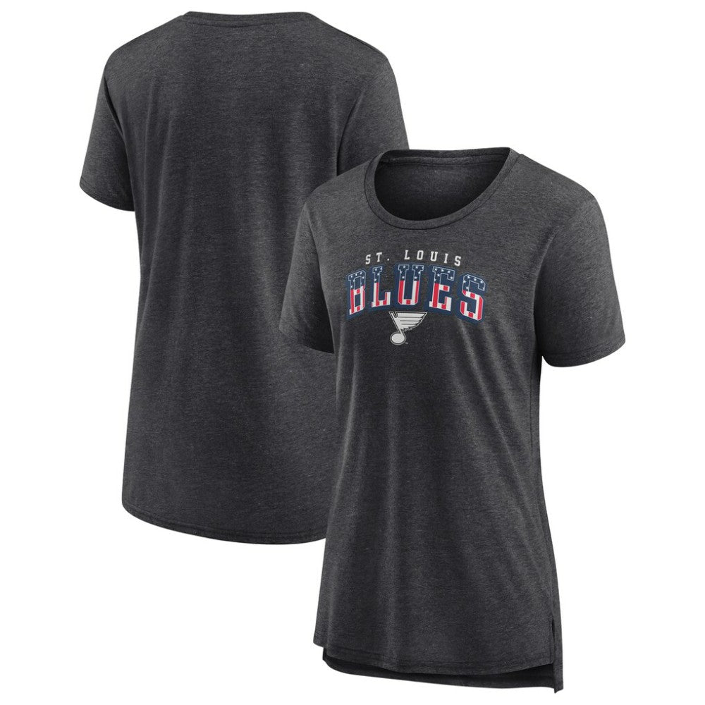 St. Louis Blues Women's Proud Tri-Blend T-Shirt - Gray - NHL 202552494
