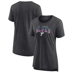St. Louis Blues Women's Proud Tri-Blend T-Shirt - Gray - NHL 202552494
