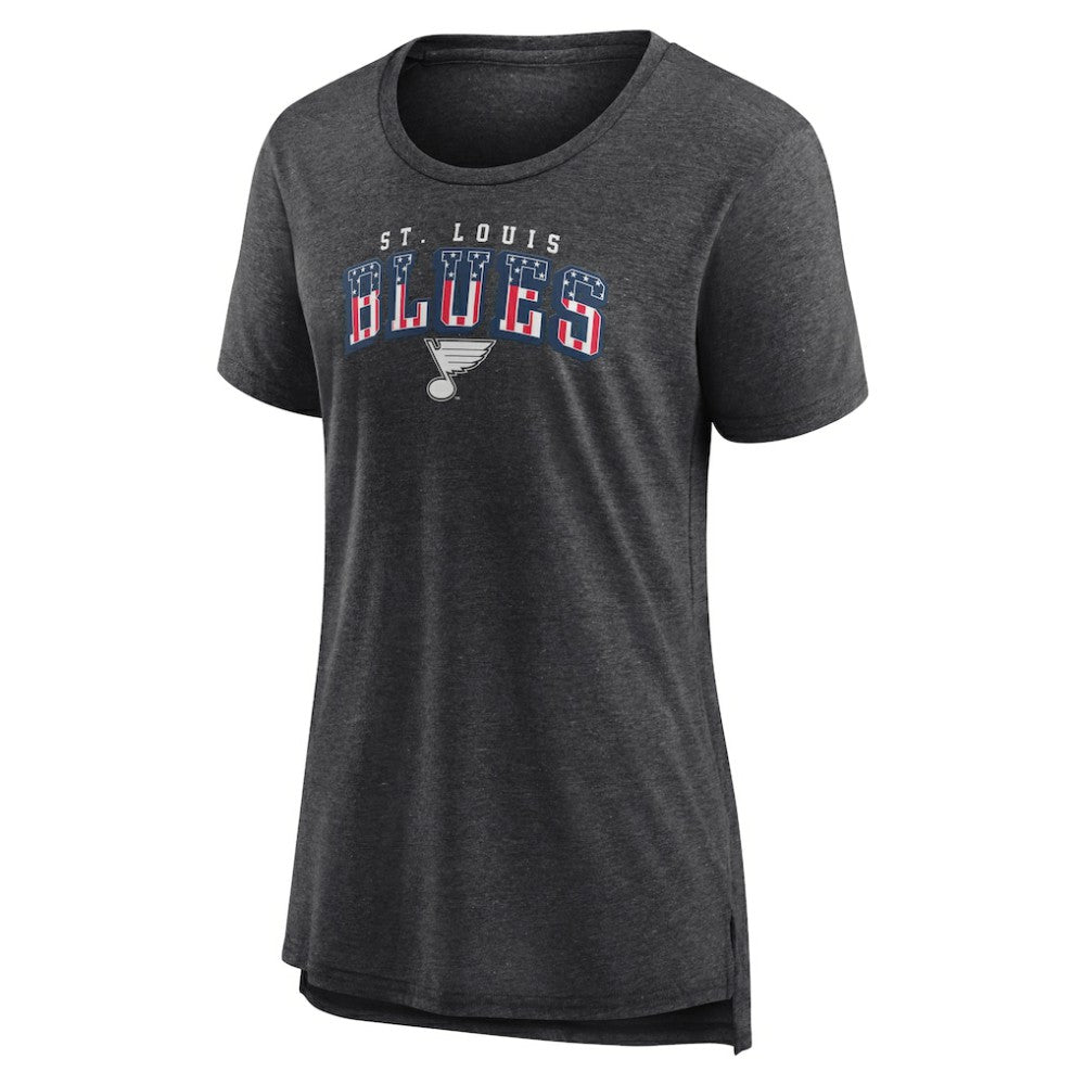 St. Louis Blues Women's Proud Tri-Blend T-Shirt - Gray - NHL 202552494