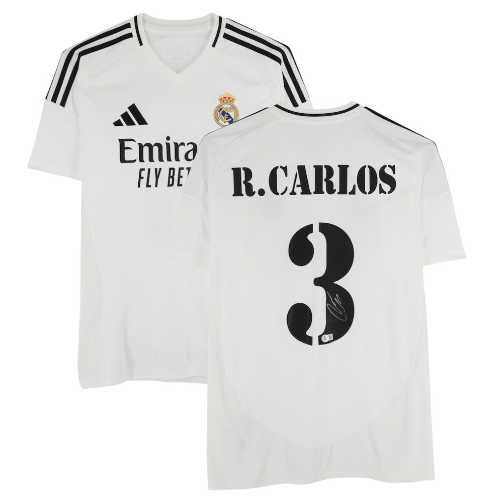 Roberto Carlos Real Madrid Autographed 2024-25 White Home Jersey BAS - Fanatics outlet