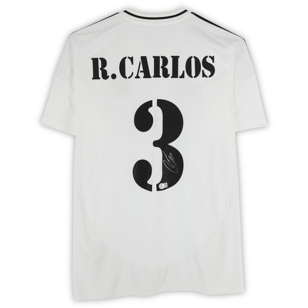 Roberto Carlos Real Madrid Autographed 2024-25 White Home Jersey BAS - Fanatics outlet