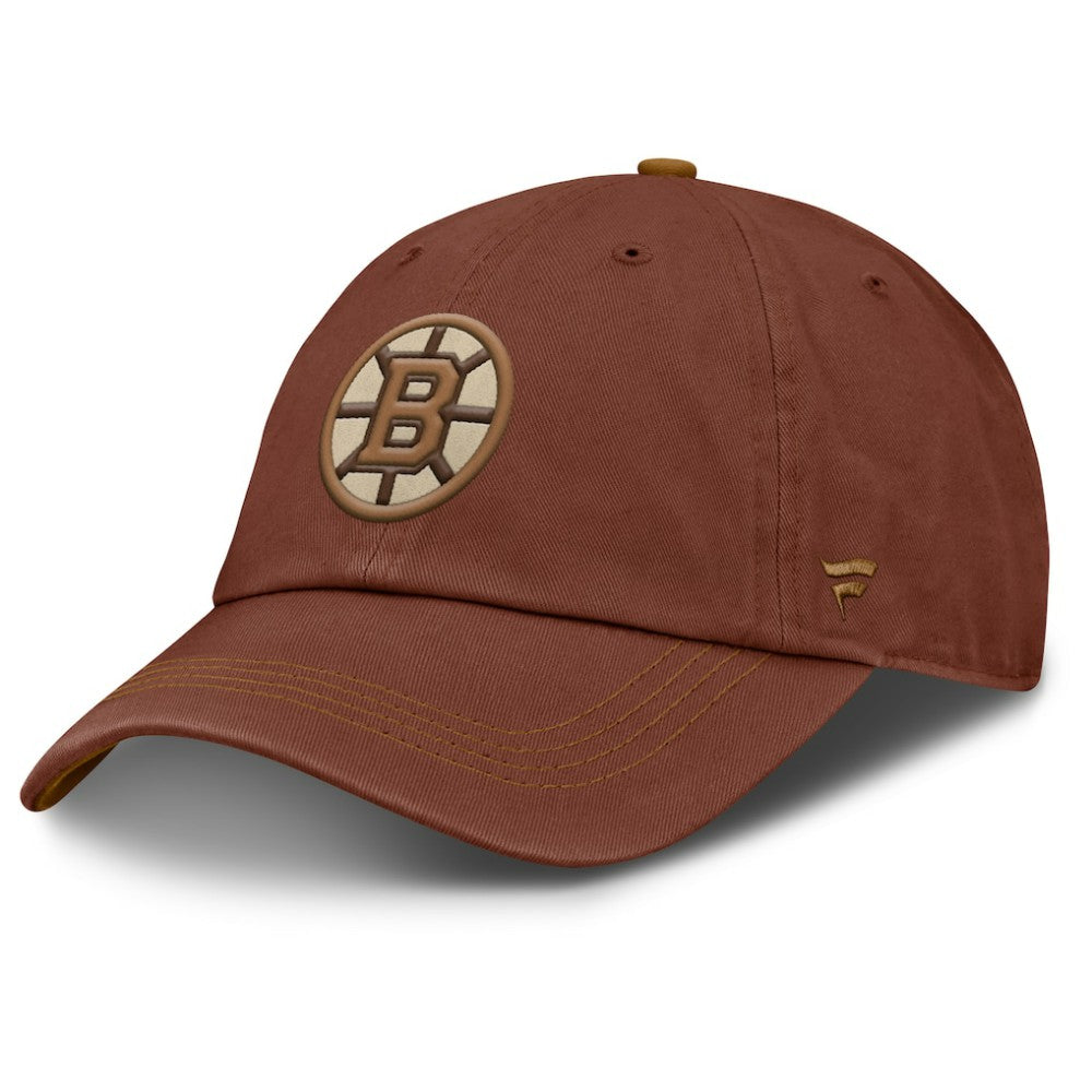 Boston Bruins Fanatics Fall Leaves Timber Adjustable Hat - Brown - NHL 202565206
