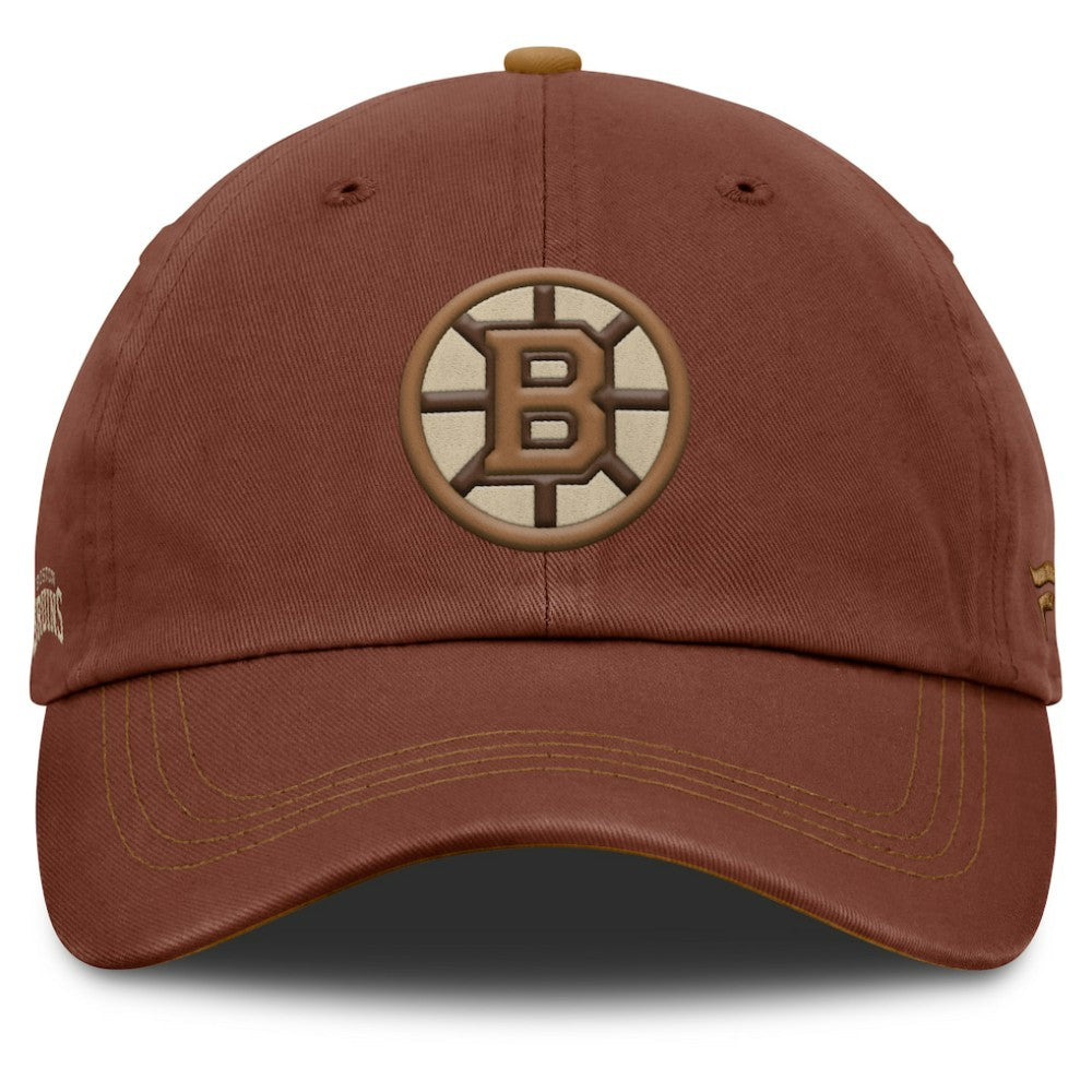 Boston Bruins Fanatics Fall Leaves Timber Adjustable Hat - Brown - NHL 202565206