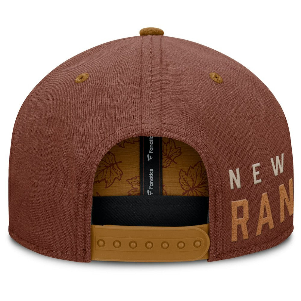 New York Rangers Fanatics Fall Leaves Acreage Snapback Hat - Brown - NHL 202565211