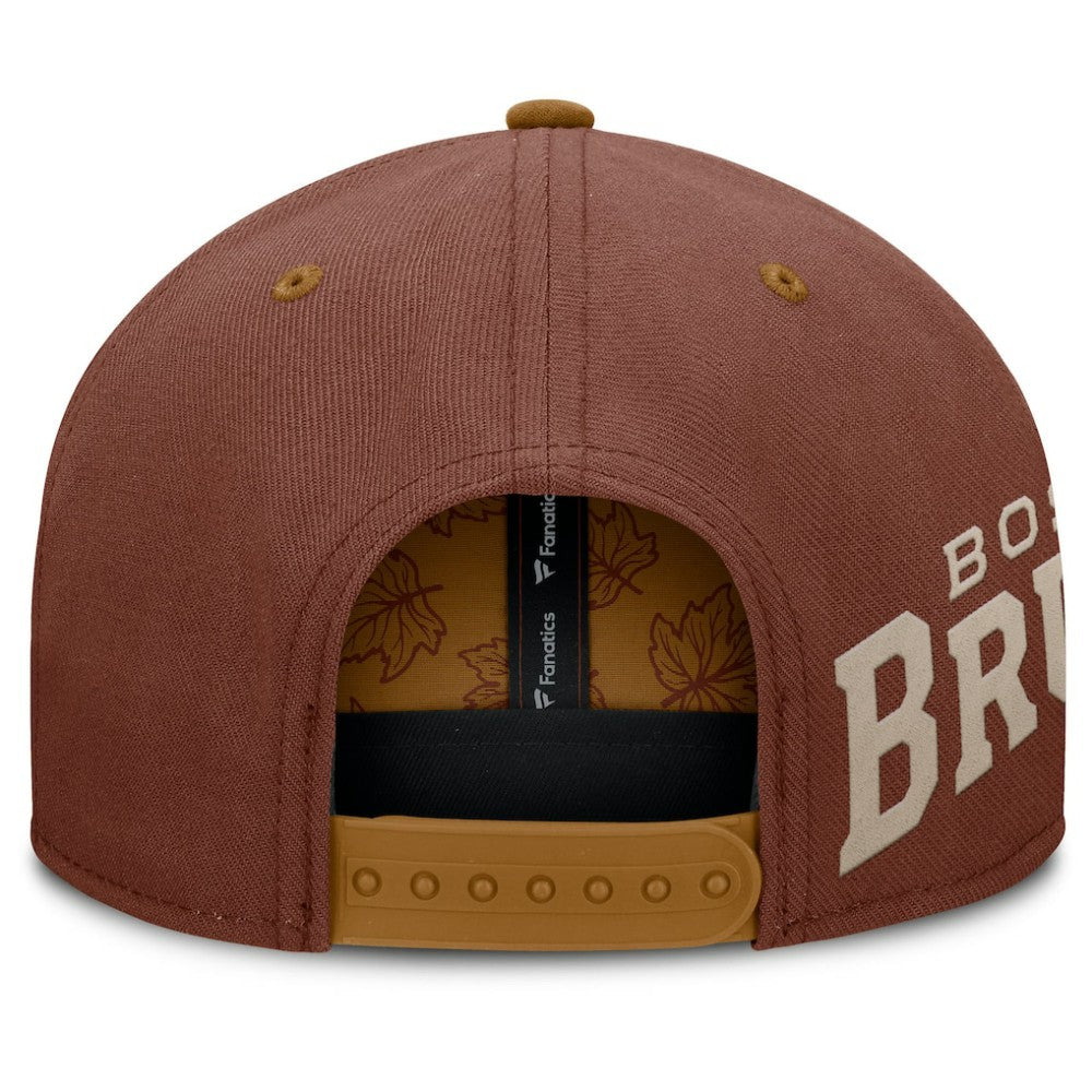 Boston Bruins Fanatics Fall Leaves Acreage Snapback Hat - Brown - NHL 202565213