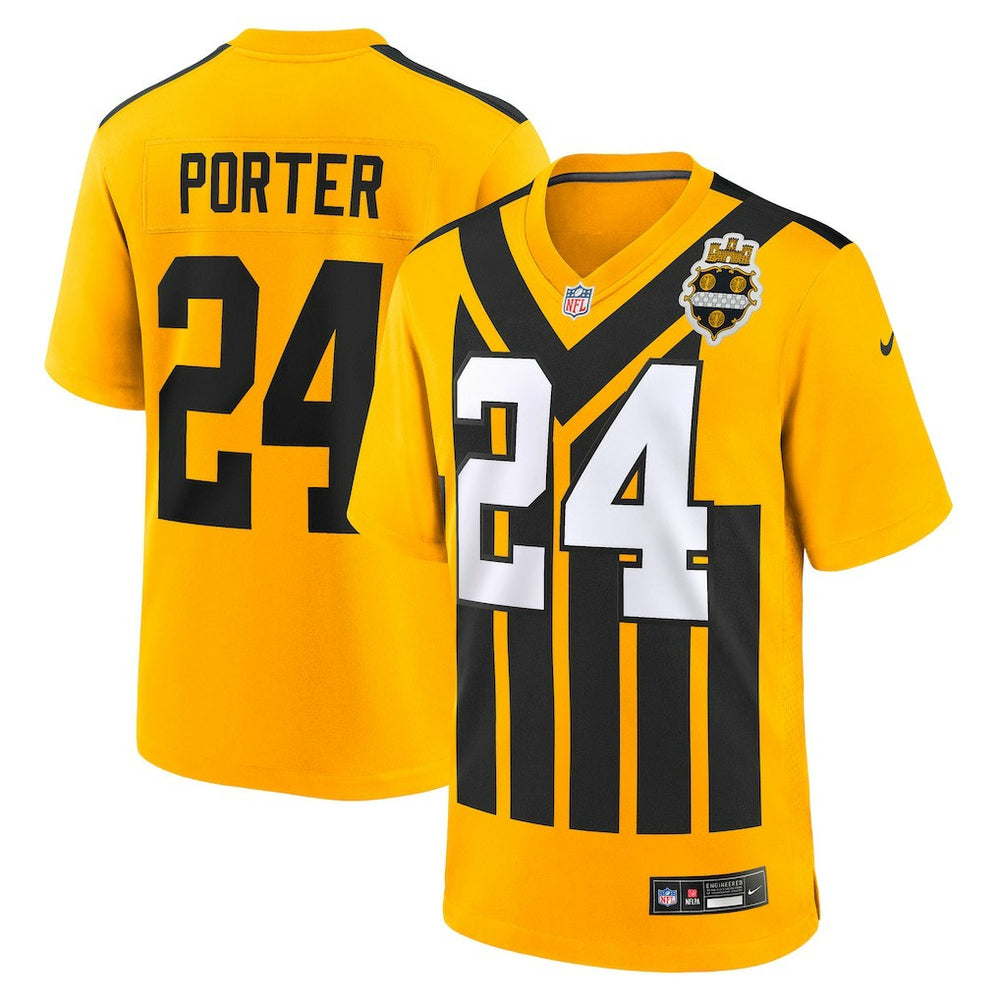Nike Joey Porter Jr. Pittsburgh Steelers Youth Alternate 1933 Throwback Game Jersey Gold