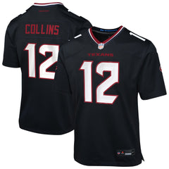 Nike Nico Collins Houston Texans Youth Team Game Jersey Navy