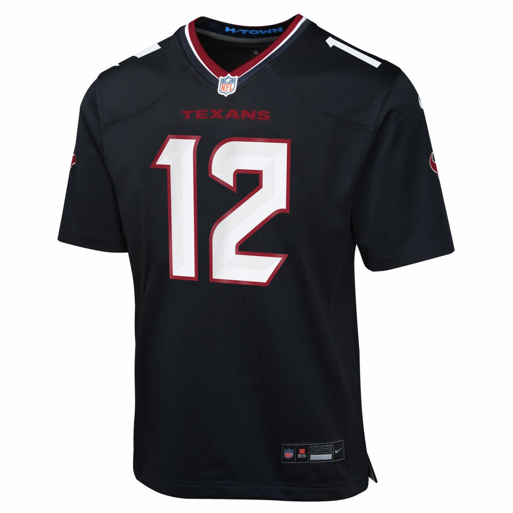 Nike Nico Collins Houston Texans Youth Team Game Jersey Navy