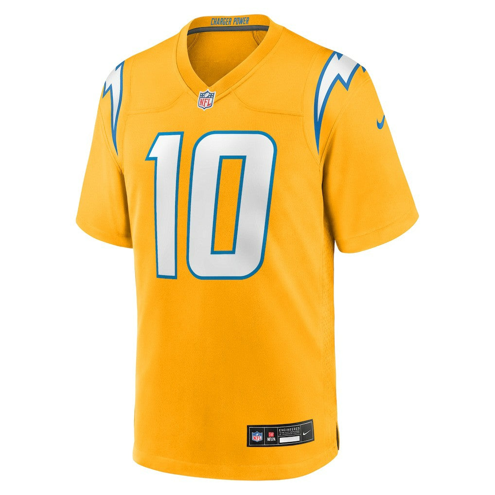 Nike Justin Herbert Los Angeles Chargers Youth Alternate Charger Power Game Player Jersey Gold