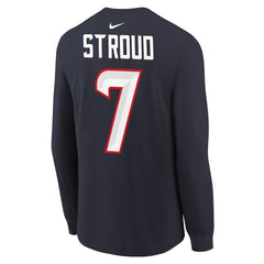Nike C.J. Stroud Houston Texans Youth Player Name & Number Long Sleeve T-Shirt Navy